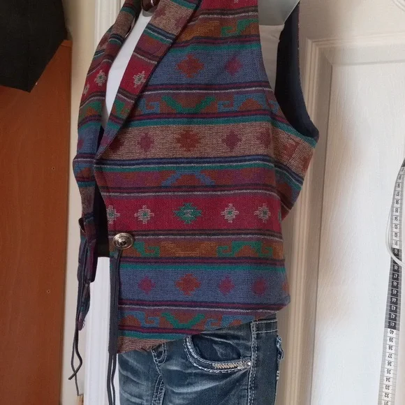 Pendleton KKNOCKABOUTS Multicolor Patterned Fabric VEST SZ.M - Picture 2 of 12